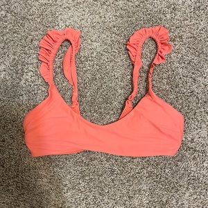 aerie bathing suit top, has not been worn, coral color.